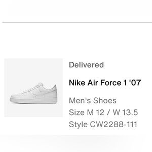 Men’s White Nike Air Force Ones